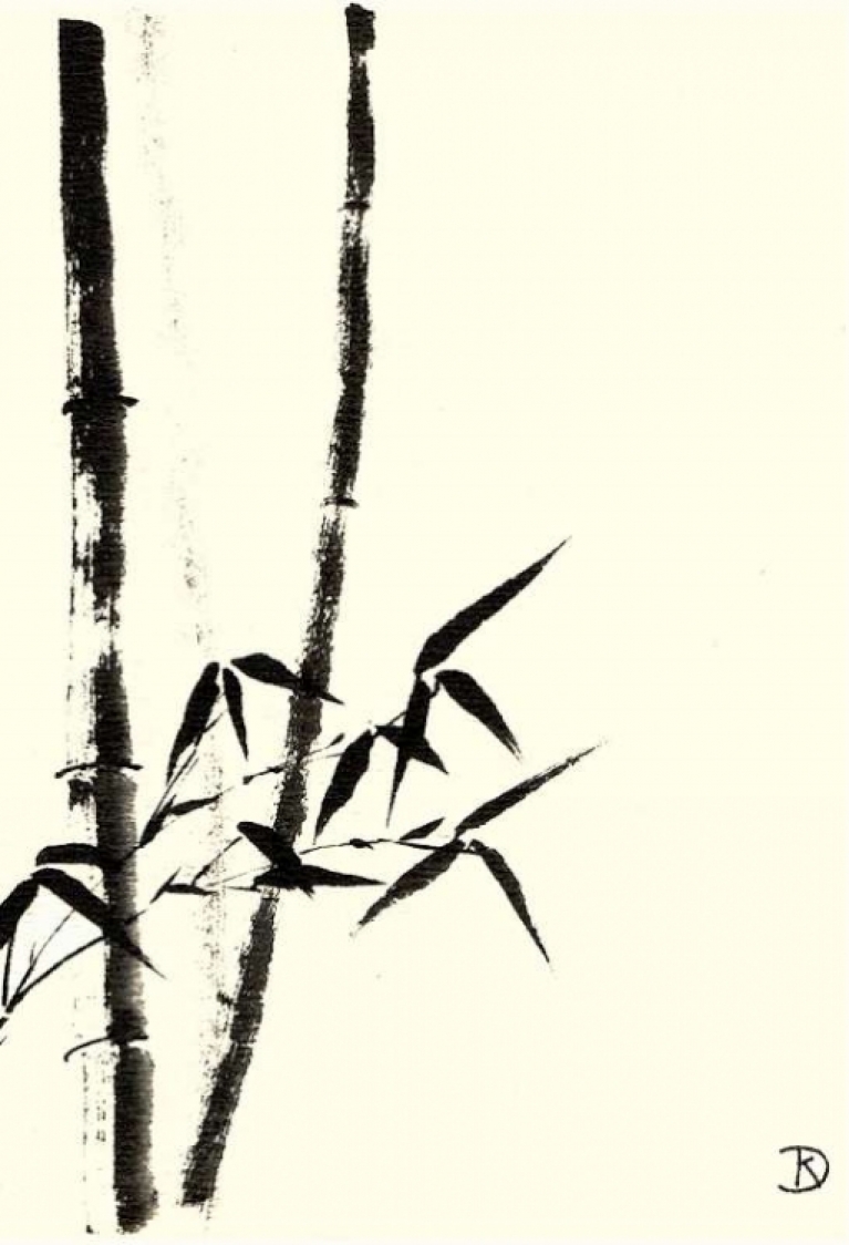 Tuschezeichnung Graf Dürckheim Rütte  Initiatische Therapie